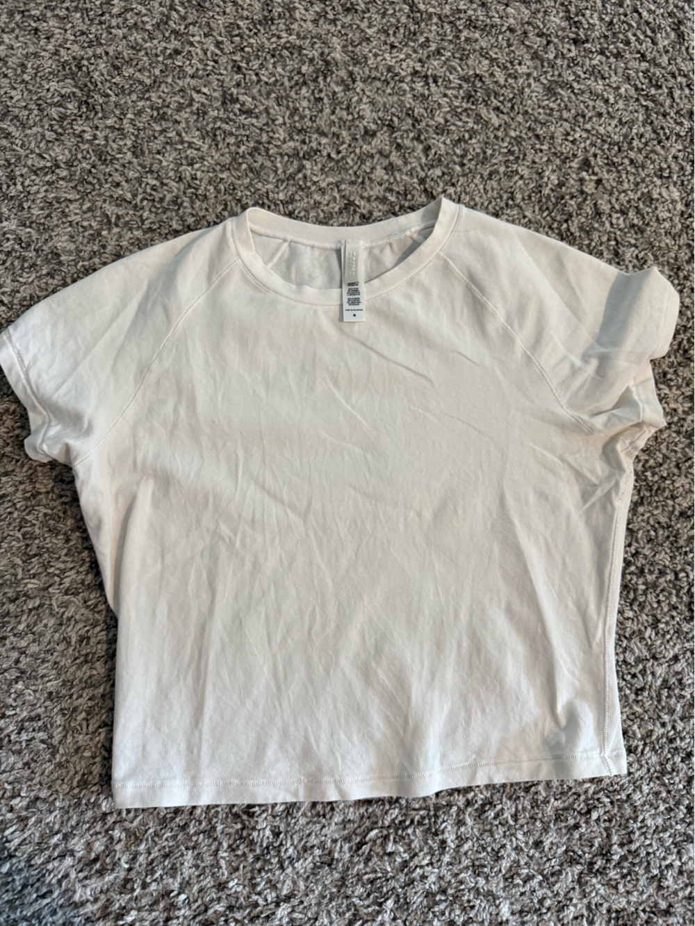 Skims Off White Crop Top